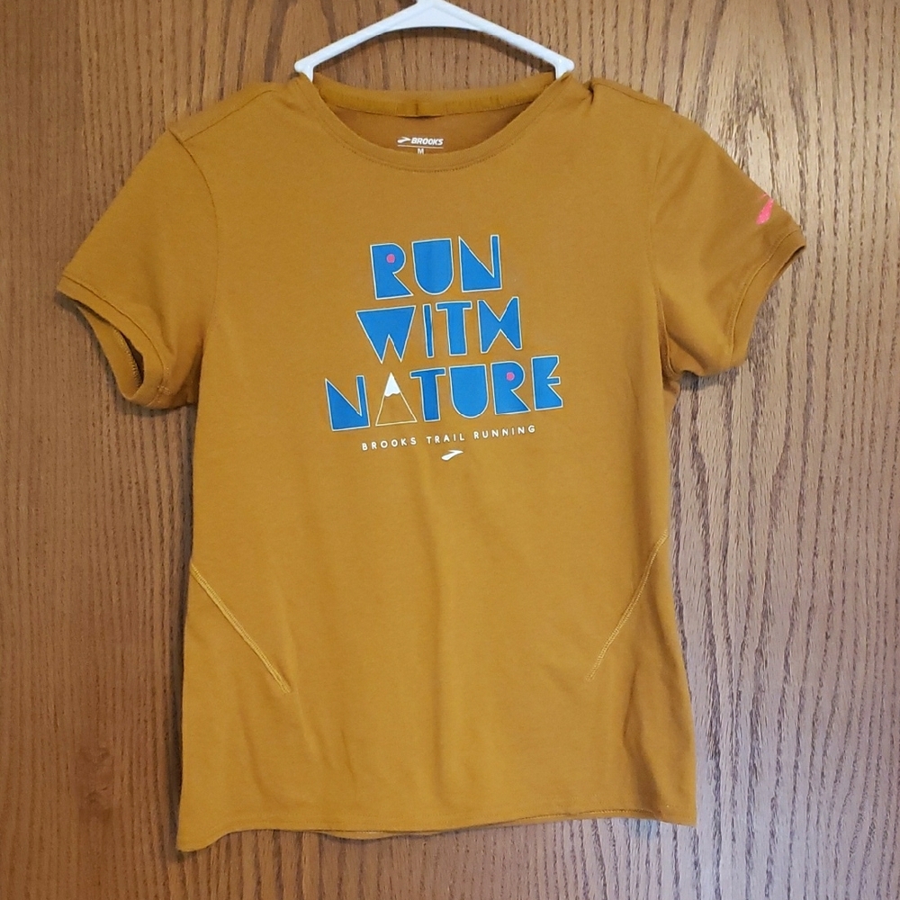 Brooks Mustard Yellow Graphic T-Shirt